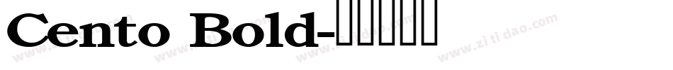 Cento Bold字体转换